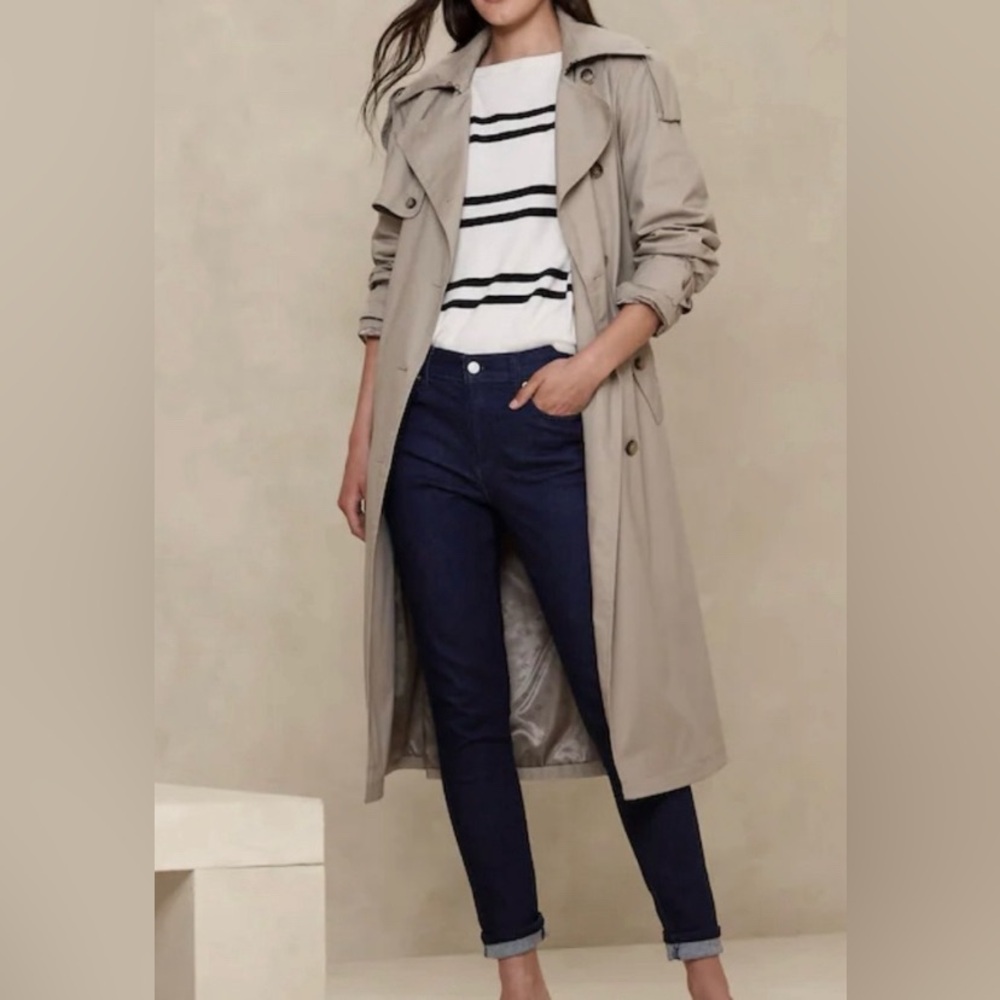 Women’s Twill Trench Coat EUC - Picture 3 of 9